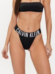 Calvin Klein Underwear Stringi 000QF7638E Czarny. Czarne stringi Calvin Klein Underwear, bez wzorów, z syntetyku. Za 109.99 zł.