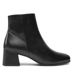 Botki HÖGL. Czarne botki Högl, bez wzorów, bez obcasa, na słupku, bez zapięcia. Za 659.99 zł.