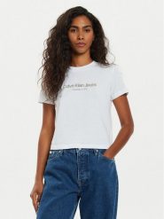 Calvin Klein Jeans T-Shirt Institutional J20J224914 Biały Regular Fit. Białe t-shirty Calvin Klein Jeans, xs, bez wzorów, z bawełny, bez kołnierzyka, bez ramiączek. Za 119.99 zł.