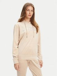 Guess Bluza V4RQ25 K0232 Beżowy Regular Fit. Brązowe bluzy Guess, m, z aplikacjami, z syntetyku, bez ramiączek, bez kaptura. Za 259.99 zł.