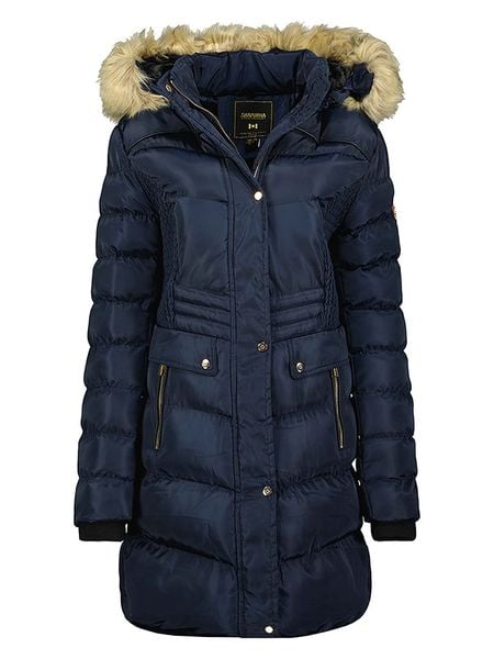 ANAPURNA Płaszcz zimowy "Anadonna" w kolorze granatowym rozmiar: M. Niebieskie płaszcze ANAPURNA, na zimę, m, bez wzorów, z puchu, klasyczne, bez kaptura. Za 323.50 zł.