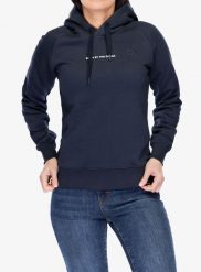 Bluza z kapturem damska Didriksons Ven Hoodie BBTO. Niebieskie bluzy Didriksons, l, bez wzorów, z bawełny, klasyczne, bez ramiączek, z kapturem. Za 236.49 zł.