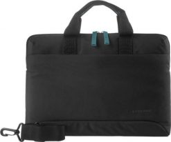 Torba Tucano Smilza Super Slim Bag MacBook Pro 16'' / notebook 15.6” czarny. Czarne torby na laptopa TUCANO, bez wzorów, z materiału, na ramię. Za 119.90 zł.