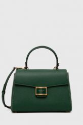 Kate Spade torebka skórzana kolor zielony. Zielone torebki klasyczne Kate Spade, bez wzorów, na ramię, bez dodatków. Za 2,079.90 zł.