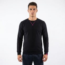 Damska bluza NEBI czarna. Czarne bluzy LEGEA, xs, bez wzorów, z bawełny, bez kaptura, na fitness i siłownię. Za 72.00 zł.