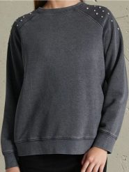 Bluza - szary. Szare bluzy Sinsay, l, bez wzorów, bez kaptura, do biegania. Za 39.99 zł.