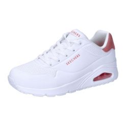 Buty do chodzenia damskie Skechers Uno Pop. Białe buty treningowe Skechers, bez wzorów, z materiału, bez zapięcia, trekkingowe. Za 469.99 zł.