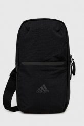 Adidas saszetka kolor czarny. Czarne nerki i saszetki adidas, bez wzorów, z materiału, bez dodatków. Za 169.99 zł.