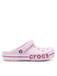 Crocs Klapki BAYABAND CLOG 205089-6TG Różowy. Czerwone klapki Crocs, bez wzorów, z materiału, bez obcasa, bez zapięcia. Za 229.99 zł.