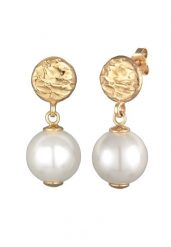 Elli Damskie kolczyki z perłą w muszli z pozłacanego srebra próby 925 Sterling Silver Kolczyki 1 ct. Szare kolczyki Elli, z perłą, pozłacane. Za 293.99 zł.