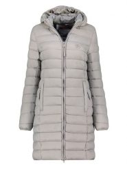 Geographical Norway Płaszcz pikowany "Atikotal" w kolorze szarym rozmiar: S. Szare płaszcze Geographical Norway, s, bez wzorów, bez kaptura. Za 170.07 zł.