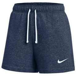 Spodenki krótkie damskie Nike Park 26 Fleece. Niebieskie szorty Nike, bez wzorów, z bawełny, sportowe. Za 141.99 zł.