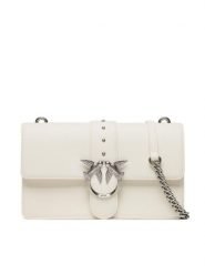 Pinko Torebka Love One Classic Cl PE 23 PLTT 100053 A0F1 Biały. Białe listonoszki Pinko, bez wzorów, ze skóry, bez dodatków. Za 799.99 zł.
