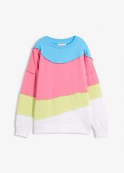 Bluza z miękkiej mieszanki bawełny. Czerwone bluzy bonprix, bez wzorów, z bawełny, bez ramiączek, bez kaptura. Za 59.99 zł.