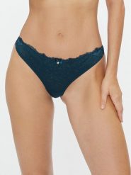 Hunkemöller Stringi Marine 202701 Niebieski. Niebieskie stringi Hunkemöller, bez wzorów, z syntetyku. Za 69.99 zł.