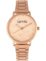 Sophie & Freda Zegarek kwarcowy "Breckenridge" w kolorze różowozłotym rozmiar: onesize. Czerwone, analogowe zegarki Sophie & Freda, metalowe. Za 202.03 zł.