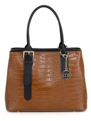 Mia Tomazzi Skórzana torebka "Berengario" w kolorze czarno-jasnobrązowym - 31 x 24 x 11 cm rozmiar: onesize. Brązowe torebki klasyczne Mia Tomazzi, bez wzorów, z materiału, przez ramię, bez dodatków. Za 347.99 zł.