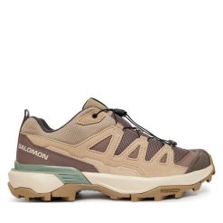 Trekkingi Salomon. Brązowe buty trekkingowe Salomon, bez zapięcia. Za 539.99 zł.