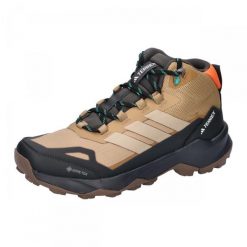 Buty trekkingowe adidas Terrex Skychaser AX5 Mid. Brązowe trekkingi adidas, bez wzorów, z gore-texu, bez zapięcia, wspinaczkowe, gore-tex. Za 606.20 zł.