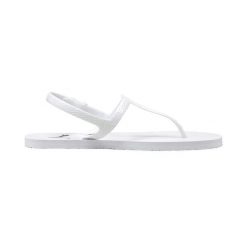 Sandały do chodzenia damskie Puma Cozy Sandal Wns. Białe sandały Puma, bez wzorów, wakacyjne, bez obcasa, bez zapięcia. Za 108.42 zł.