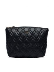 Guess Kosmetyczka Maxine Travel TWQN97 33965 Czarny. Czarne torebki klasyczne Guess, z aplikacjami, ze skóry, bez dodatków. Za 214.99 zł.