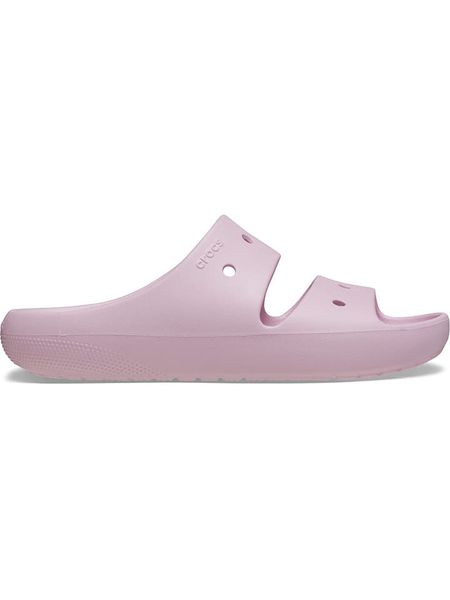 Crocs Klapki "Classic" w kolorze jasnoróżowym rozmiar: 38/39. Różowe klapki Crocs, bez wzorów, klasyczne, z otwartym noskiem, bez obcasa, bez zapięcia. Za 96.37 zł.