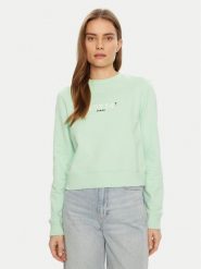 Guess Jeans Bluza W5RQ28 K68I4 Zielony Regular Fit. Zielone bluzy Guess Jeans, s, z aplikacjami, z bawełny, bez kaptura. Za 149.99 zł.
