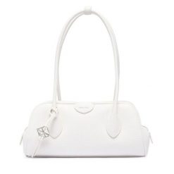 Torebka Calvin Klein. Białe torebki klasyczne Calvin Klein, bez wzorów, z nylonu, klasyczne, bez dodatków. Za 649.99 zł.