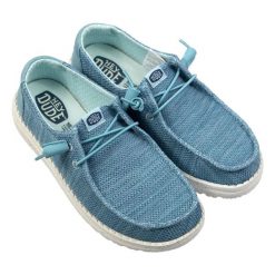 HeyDude Damskie Mokasyny Wendy Stretch Sox. Białe mokasyny Hey dude, bez wzorów, z materiału. Za 259.00 zł.