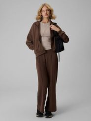 4F Spodnie dresowe z szerokimi nogawkami damskie - brązowe L. Brązowe spodnie dresowe 4f, bez wzorów, z dresówki. Za 189.99 zł.