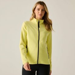 Bluza polarowa damska Florena z zamkiem błyskawicznym. Żółte bluzy bez kaptura Regatta, bez wzorów, z elastanu, bez kaptura, trekkingowe. W wyprzedaży za 260.60 zł.