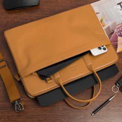 Torba skórzana aktówka teczka croco na laptopa 15"6 brązowa A4 Beltimore S18. Brązowe torby na laptopa bez wzorów. Za 299.99 zł.