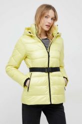 Calvin Klein kurtka damska kolor żółty zimowa. Żółte kurtki Calvin Klein, na zimę, l, bez wzorów, z włókna, bez kaptura. W wyprzedaży za 719.99 zł.