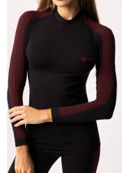 Spaio Koszulka termiczna "Fierce" w kolorze czarno-czerwonym rozmiar: XL. Czarne t-shirty sportowe Spaio, xl, bez wzorów, z materiału, bez ramiączek, outdoorowe. Za 150.02 zł.