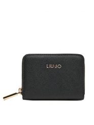 Liu Jo Portfel AA5169 E0087 Czarny. Czarne portfele Liu Jo, bez wzorów, ze skóry. Za 169.99 zł.
