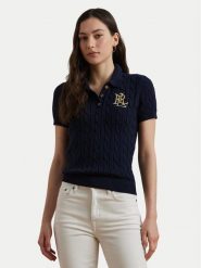 LAUREN RALPH LAUREN Sweter 200932224002 Granatowy Slim Fit. Niebieskie swetry Lauren Ralph Lauren, s, bez wzorów, z bawełny, bez ramiączek. Za 769.99 zł.