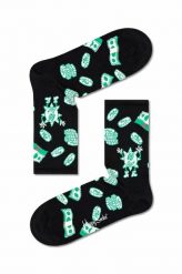 Happy Socks skarpetki Black Happy Money kolor czarny. Czarne skarpetki Happy Socks, bez wzorów. Za 49.99 zł.