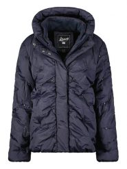 Geographical Norway Kurtka zimowa "Berola" w kolorze granatowym rozmiar: L. Niebieskie kurtki Geographical Norway, na zimę, l, bez wzorów, z puchu, bez kaptura. Za 238.72 zł.