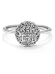 ATELIER DU DIAMANT Złoty pierścionek "Reflet de Diamant" z diamentami rozmiar: 52. Szare pierścionki ATELIER DU DIAMANT, z diamentem, złote. Za 1,304.99 zł.