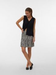 Vero Moda Spódnica w kolorze beżowo-czarnym rozmiar: L. Brązowe spódnice Vero Moda, na imprezę, l, bez wzorów, z wiskozy, klasyczne, mini, rozkloszowane. Za 83.03 zł.