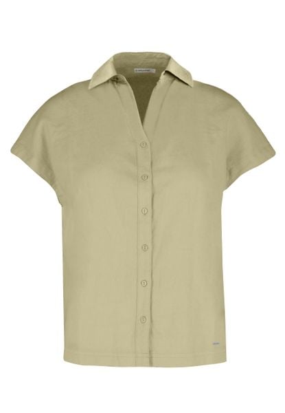 Koszula z lnem C-GUARE. Zielone koszule Volcano, uniwersalny, bez wzorów, ze lnu, klasyczne, bez kołnierzyka, bez ramiączek. Za 119.99 zł.