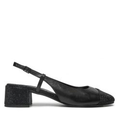 Sandały Tory Burch. Czarne sandały Tory Burch, bez wzorów, bez obcasa, na słupku, bez zapięcia. Za 1,669.00 zł.