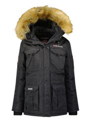 Geographical Norway Parka "Baliverne" w kolorze czarnym rozmiar: L. Czarne płaszcze Geographical Norway, l, z aplikacjami, bez kaptura. Za 193.70 zł.