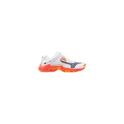 Buty do siatkówki unisex, Wave Lightning Z8. Białe buty treningowe Mizuno, bez wzorów, z materiału, przed kostkę, bez zapięcia, do siatkówki, mizuno wave. Za 389.99 zł.