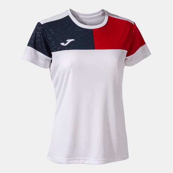 Sportowa T-Shirt Damska Joma XL - Biała/Czerwona Oddychająca i Stylowa. Białe t-shirty sportowe Joma, xl, bez wzorów, bez ramiączek, do piłki nożnej. Za 157.99 zł.