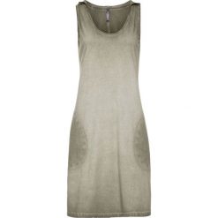 Sukienka shirtowa z kapturem bonprix oliwkowy "washed". Sukienki marki Marie Zélie. Za 79.99 zł.