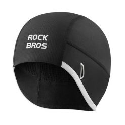 ROCKBROS Czapka Rowerowa Polarowa z Uszami. Czarne czapki zimowe ROCKBROS, bez wzorów, z materiału. Za 66.72 zł.