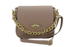 Listonoszka skórzana BARBERINI'S pudrowa 949-18. Czerwone shopper bag Barberinis, bez wzorów, ze skóry, eleganckie, małe, bez dodatków. Za 191.99 zł.