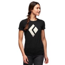 Koszulka sportowa damaska Black Diamond CHALKED UP TEE z krótkim rękawem. Czarne t-shirty sportowe Black Diamond, xs, bez wzorów, bez ramiączek, trekkingowe. Za 73.99 zł.