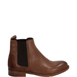 BRĄZOWE SZTYBLETY 47891 VULCA CUOI. Brązowe botki Venezia, bez wzorów, ze skóry, bez obcasa, bez zapięcia. Za 349.00 zł.